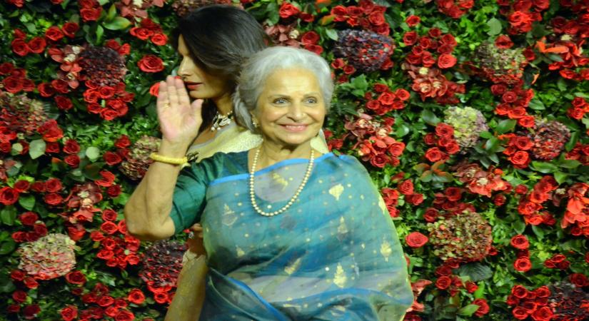 Mumbai: Actress Waheeda Rehman at the wedding reception of actors Ranveer Singh and Deepika Padukone in Mumbai, on Dec 1, 2018. (Photo: IANS)