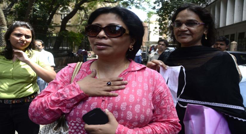 Veteran Actor Om Puri`s wife Nandita Puri at a sessions court in Mumbai on August 28, 2013. (Photo: Sandeep Mahankal/IANS)