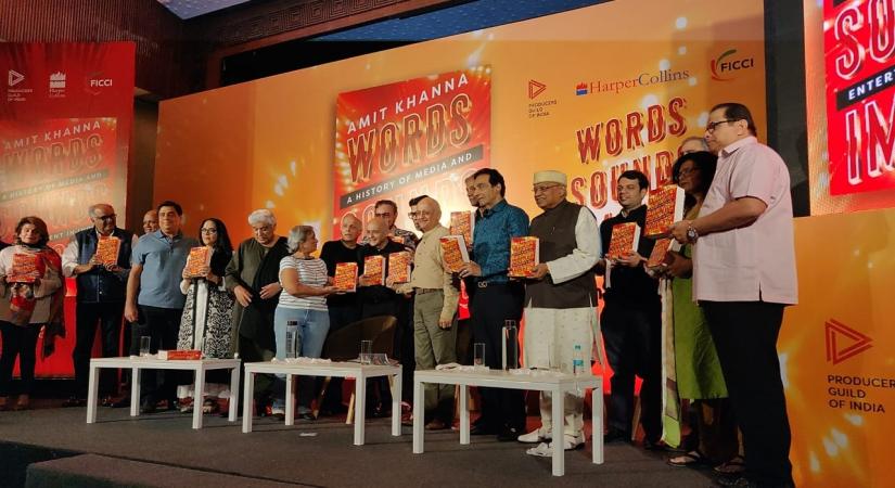 A galaxy full of stars like Karan Johar, Boney Kapoor and Javed Akhtar among many others were in attendance for the launch of noted lyricist Amit Khanna's latest book 'A History of Media and Entertainment in India', which is an encyclopedic study of the history of Indian media and entertainment, published by HarperCollins