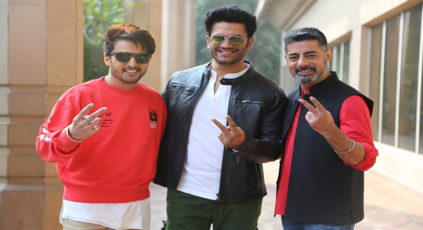 New Delhi: Actors Jimmy Shergill, Sharad Kelkar and Sushant Singh during the promotion of the upcoming ZEE5 web-series "Rangbaaz Phirse" in New Delhi on Dec 10, 2019. (Photo: Amlan Paliwal/IANS)