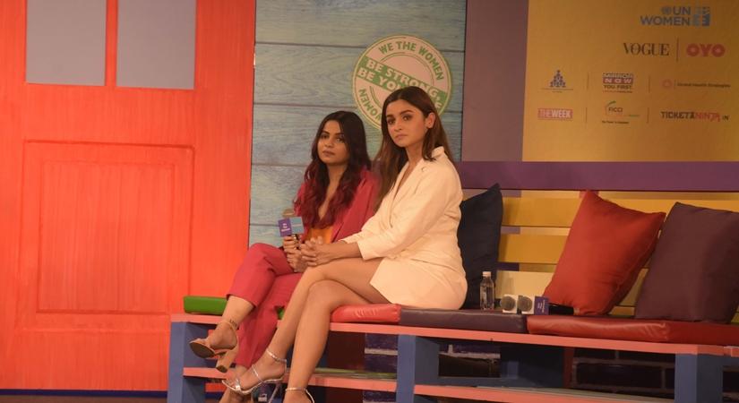 Shaheen Bhatt and Alia Bhatt at We The Women curated by Barkha Dutt.