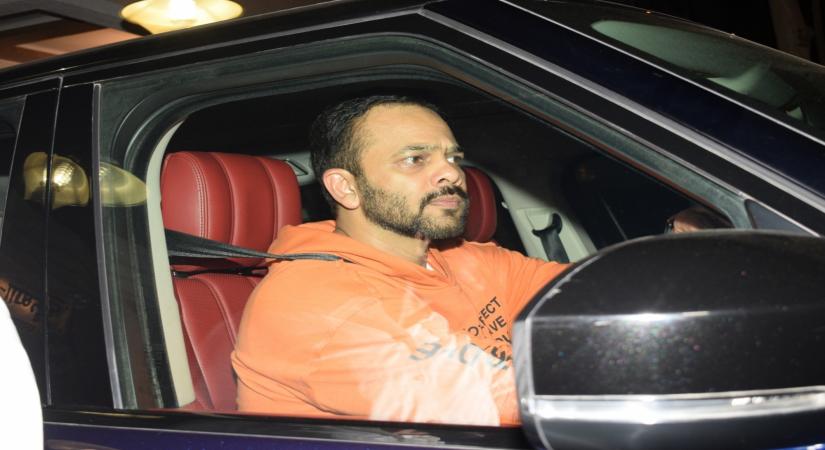 Mumbai: Director Rohit Shetty seen outside TV producer Ekta Kapoor's house in Mumbai, on April 18, 2019. (Photo: IANS)