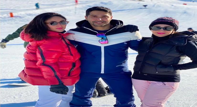 Virat Kohli and Anushka Sharma are in Switzerland these days to usher New Year, and who should they spot painting the town red but Varun Dhawan and his girlfriend Natasha Dalal! Not just Virat and Anuska, Varun also bumped into the Kapoor sisters Karisma and Kareena in Switzerland.