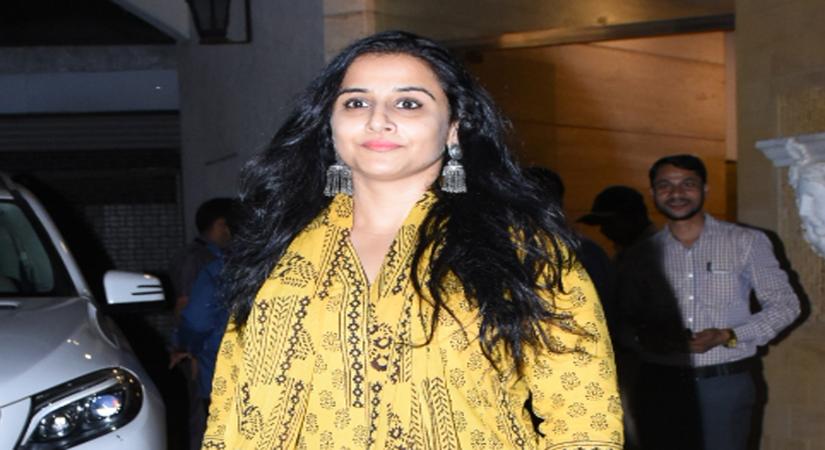 Mumbai: Actress Vidya Balan seen at a dubbing studio in Mumbai's Khar on Nov 5, 2019. (Photo: IANS)