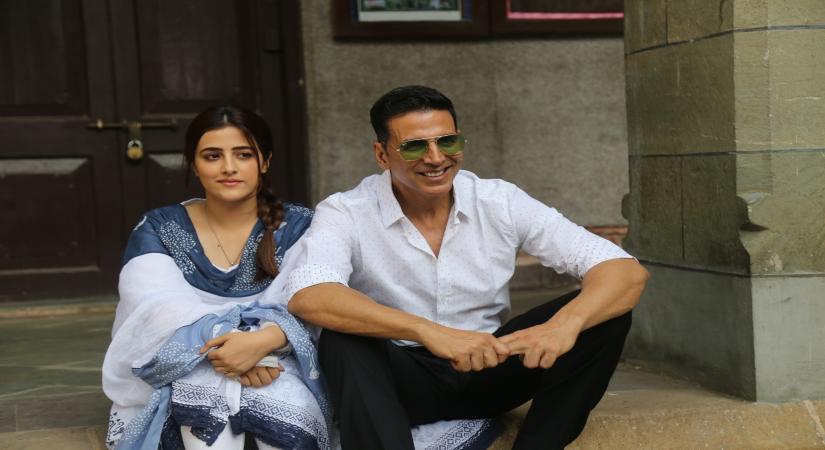 Actors Akshay Kumar and Nupur Sanon. (Photo: IANS)