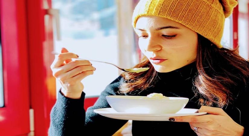 Anushka keeps warm in Gstaad