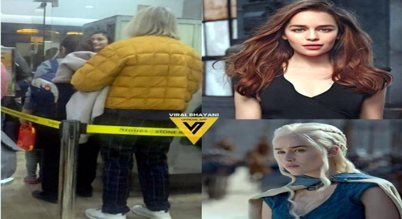 Did "Game Of Thrones" star Emilia Clarke celebrate New Year in India? Is she in Delhi? Social media has been abuzz with such questions ever since a viral image started doing the rounds, which claims that the queen of dragons ushered the new year in Jaipur with her mother. (Photo Credit: Viral Bhayani@Instagram)