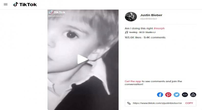 Singer Justin Bieber has joined the short-video creation platform TikTok and picked some of his throwback and new photos for his first post. It's literally like watching him grow just in a few seconds. He captioned it: "Am I doing this right #morph."