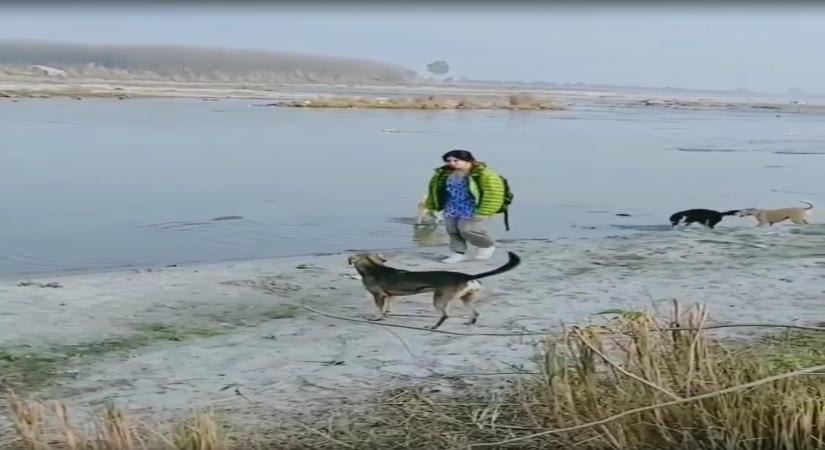 Adah Sharma chose to start 2020 with a vacation, and going by her social media posts and pictures she had the time of her life. n a video she shared on social media, Adah is seen playing with a couple of stray dogs on the banks of the Ganga.