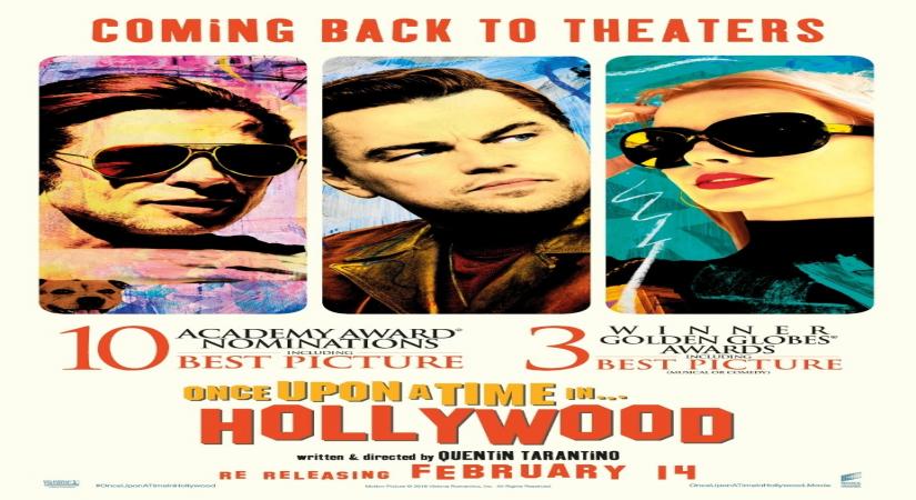 Quentin Tarantino's "Once Upon A Time In Hollywood", which has become an award-season favourite, will be re-released in India on February 14.