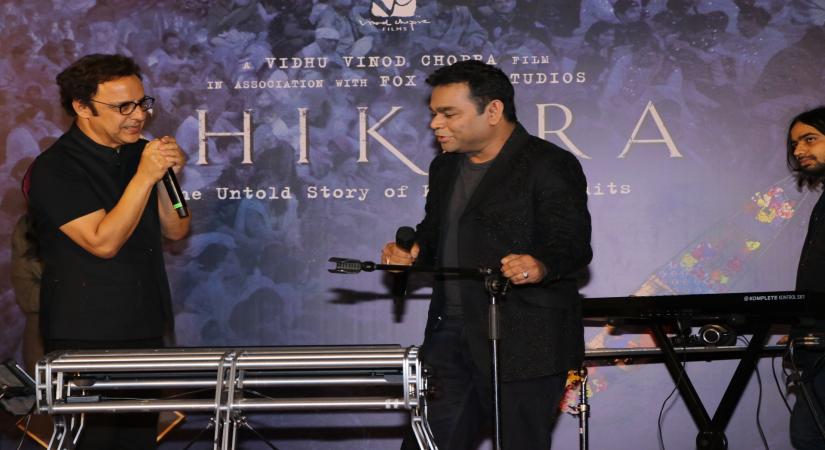 Mumbai: Music Maestro AR Rahman and director Vidhu Vinod Chopra at the launch of their upcoming film "Shikara" in Mumbai on Jan 7, 2020. (Photo: IANS)