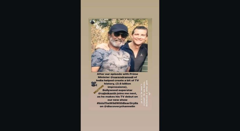 Bear Grylls shared a picture of him and Southern superstar Rajinikanth during the shooting of Discovery's new series 'Into The Wild with Bear Grylls'. Ending speculation, Grylls said Rajinikanth was not injured.