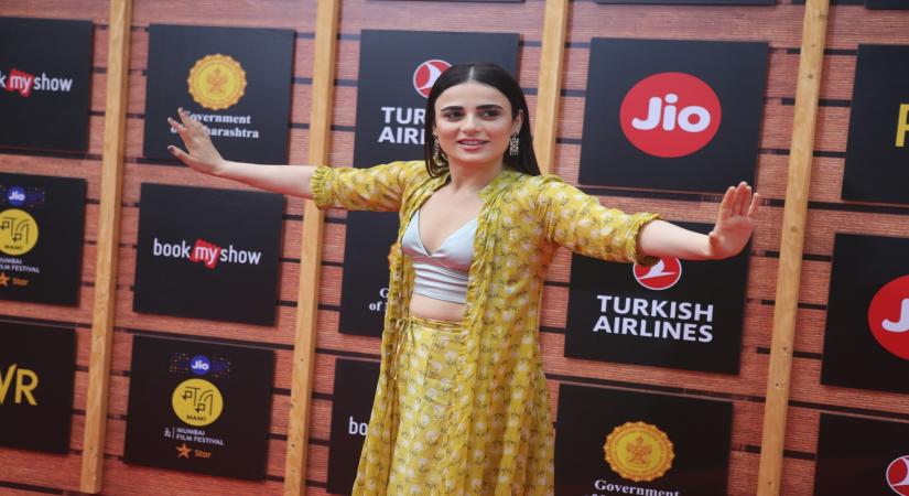 Mumbai: Actress Radhika Madan at the red carpet of Jio MAMI Mumbai Film Festival, in Mumbai on Oct 13, 2019. (Photo: IANS)