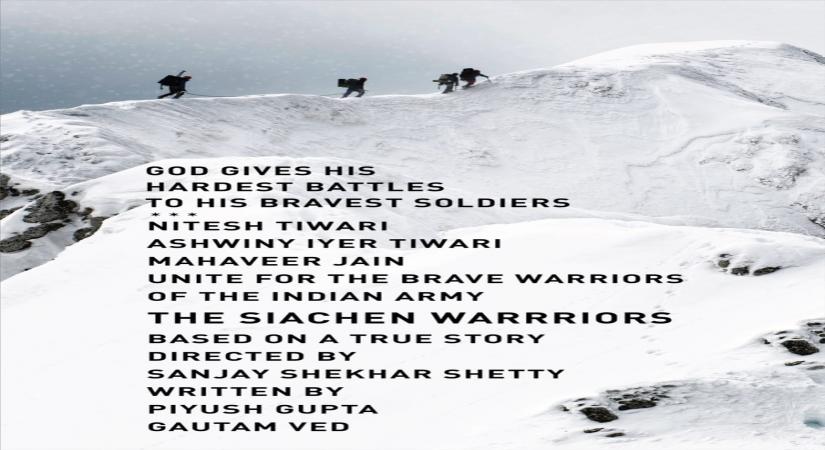 Filmmaker Nitesh Tiwari has teamed up with his wife Ashwiny Iyer Tiwari to bring a film about the Indian army, titled "Siachen Warriors". The movie is based on a true story about the 2016 Siachen avalanche, highlighting the extreme risks that Indian soldiers face in manning the inhospitable terrain at heights of 21,000 feet under extreme weather conditions.