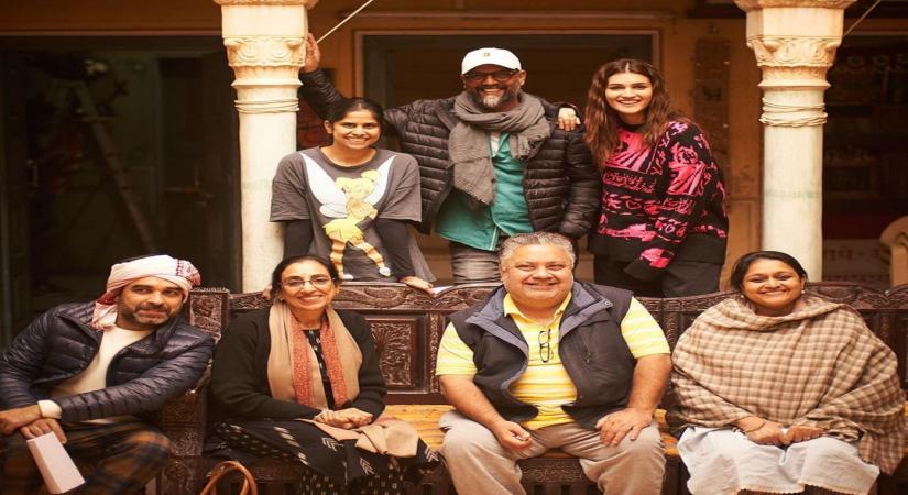 Actress Kriti Sanon is currenty in Jaipur for the shoot of the second schedule of her upcoming film "Mimi". Sharing a picture from the sets, Kriti took to Instagram and wrote: "When everyone is happy being on set!! Second schedule of 'Mimi'."