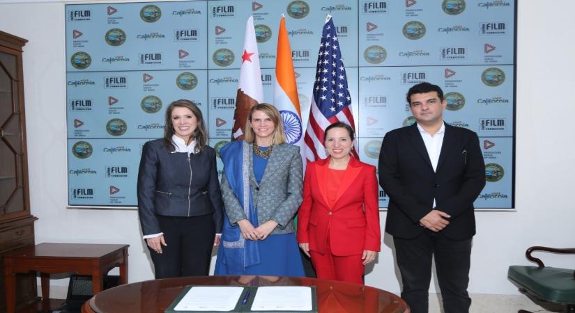 Producers Guild of India President Siddharth Roy Kapur at the signing of an agreement between The Producers Guild of India, 'Visit California' and the California Film Commission to enhance the respective organisations' relationship for mutual benefits and to facilitate the production of Indian film, audio-visual and television content on location in California.