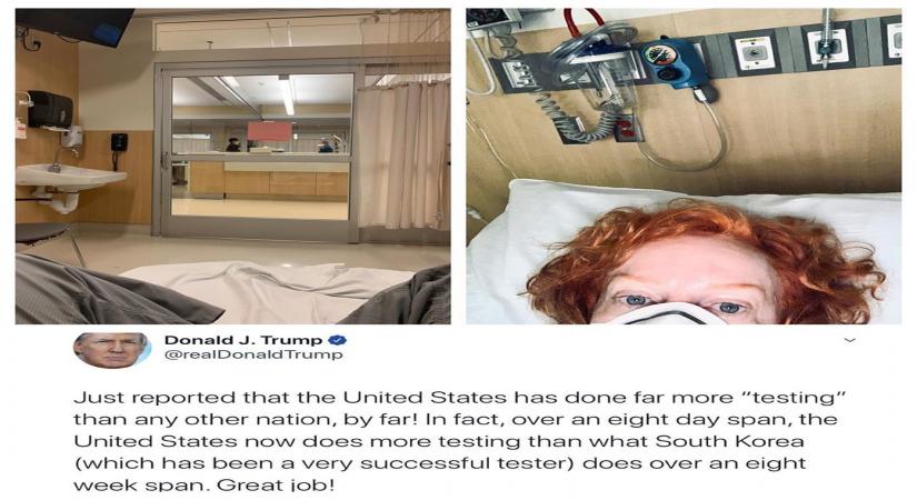 Comic Kathy Griffin has been hospitalised with what she fears is coronavirus but she can't get tested.