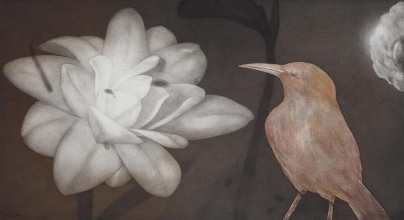 Chandra Bhattacharjee Untitled- 1 48 x 72 inches Acrylic on Canvas 