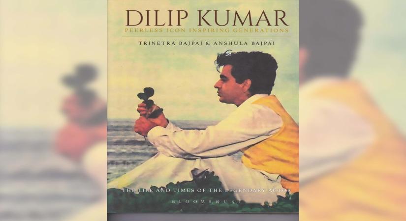 Book cover of "Dilip Kumar : Peerless Icon Inspiring Generations" by Trinetra Bajpai and Anshula Bajpai.