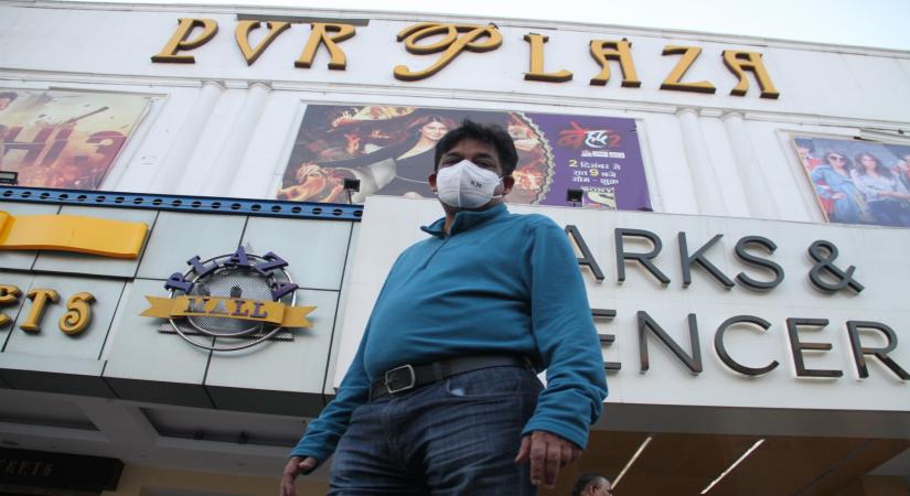 New Delhi: Cinema halls in the Capital are waiting for an official government directive before shutting shop in the wake of the coronavirus outbreak, after Delhi Chief Minister Arvind Kejriwal announced in a tweet that all movie theatres would remain shut in the city till March 31; on March 12, 2020. (Photo: IANS)
