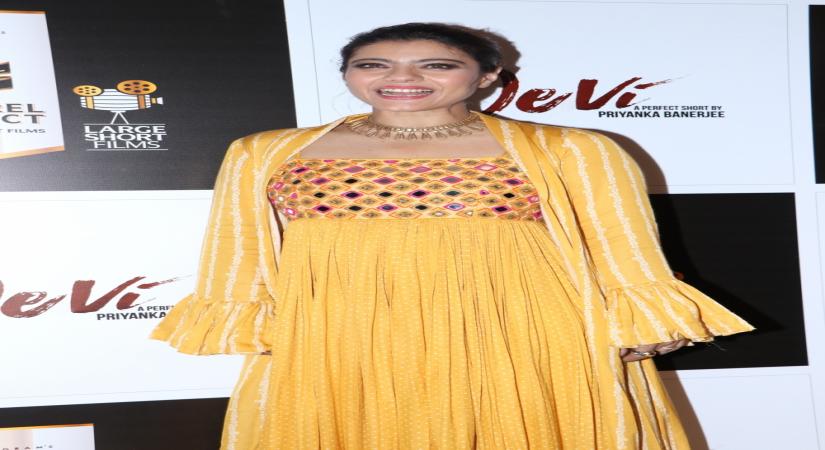 Mumbai: Actress Kajol Devgn at the screening of her upcoming short film "Devi" in Mumbai on March 2, 2020. (Photo: IANS)