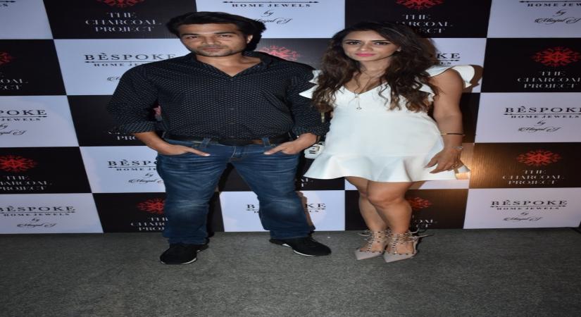 Mumbai: Actress Smriti Khanna along with her husband Gautam Gupta at a store launch in Mumbai on April 13, 2018 . (Photo: IANS)