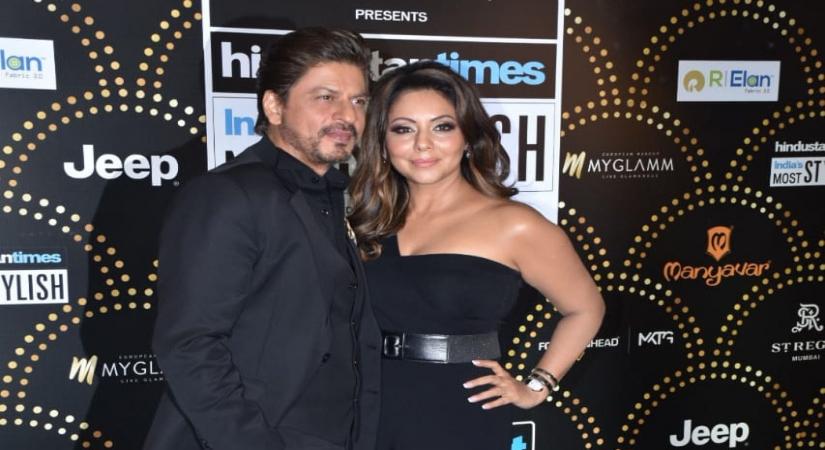 Actor Shah Rukh Khan along with his wife Gauri Khan. (File Photo: IANS)