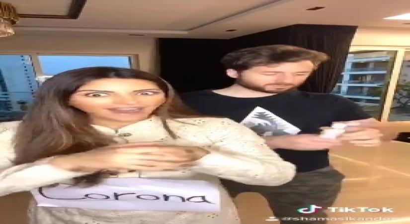 COVID-19: Shama, beau James makes educative content to spread awareness.