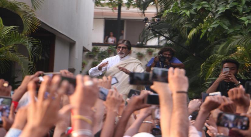 Bollywood icon Amitabh Bachchan is missing the ritualistic thronging of fans every Sunday in front of his bungalow, Jalsa. Over the past 38-odd years, starry-eyed fans have crowded in front of his bungalow to catch a glimpse of the actor, who would emerge for a few moments to wave his hand at them. (Photo: IANS)