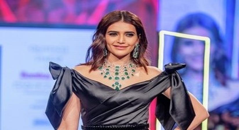 Mumbai: Actress Karishma Tanna walks the ramp on Day 2 of the Bombay Times Fashion Week 2020, in Mumbai on March 14, 2020. (Photo: IANS)