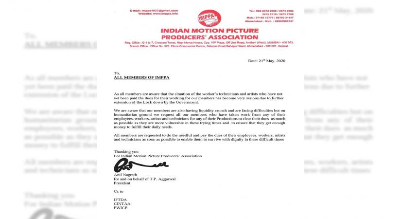 IMPPA urges members to clear dues of artistes, technicians, workers.