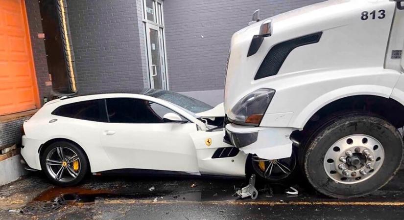 Fired from job, employee rams Volvo truck into boss's Ferrari.