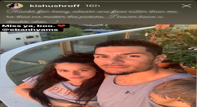 Krishna Shroff is missing her 'boo' Eban Hyams.