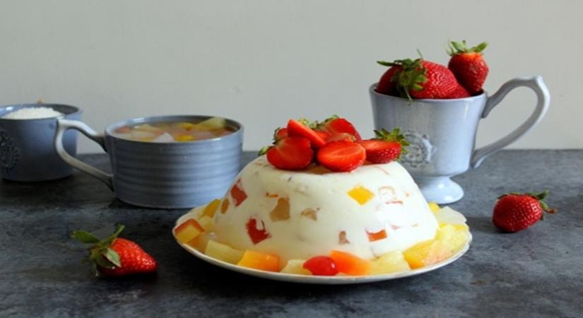 FRUIT COCKTAIL PANNA COTTA