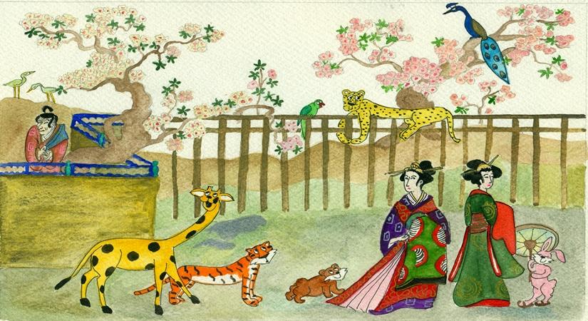 Admiring Cherry blossom with geisha sans in Kyoto