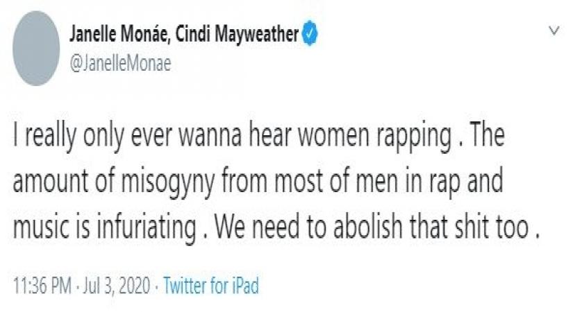 Janelle Monae slams misogyny in the music industry.