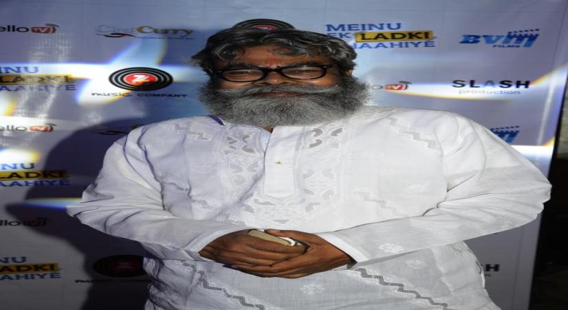 Actor Anupam Shyam during the music launch of film Mainu Ek Ladki Chahiye in Mumbai on Aug 11, 2014. (Photo: IANS)