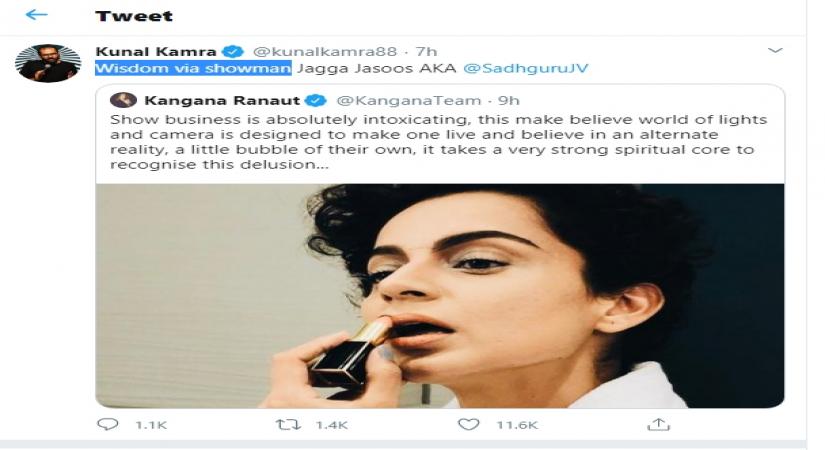 Kangana in Twitter battle with comedian Kunal Kamra.