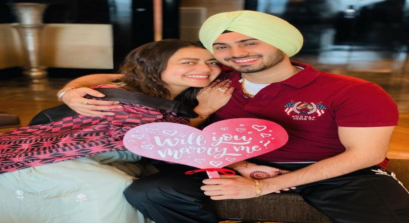 Neha Kakkar shares images of Rohanpreet's marriage proposal