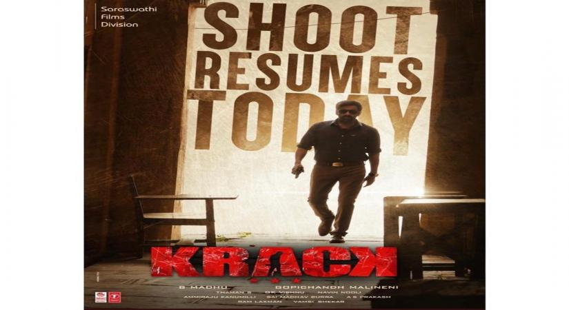 Ravi Teja resumes shooting for 'Krack'