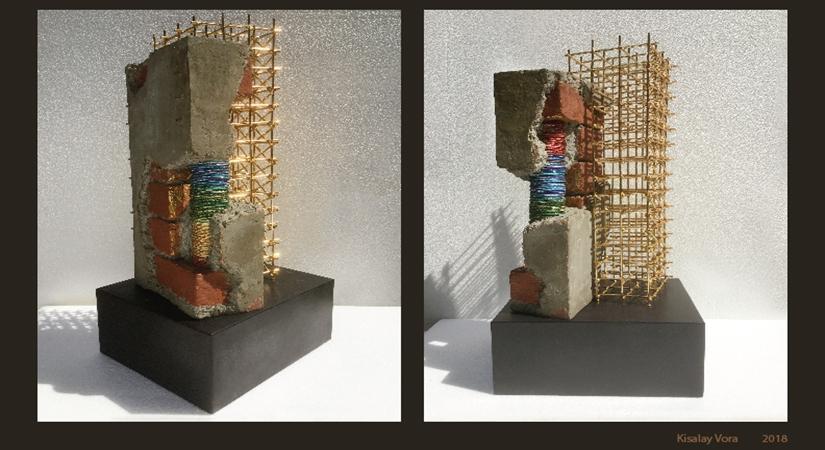 Deconstruct (Metal, cement, fiberglass and bangles)