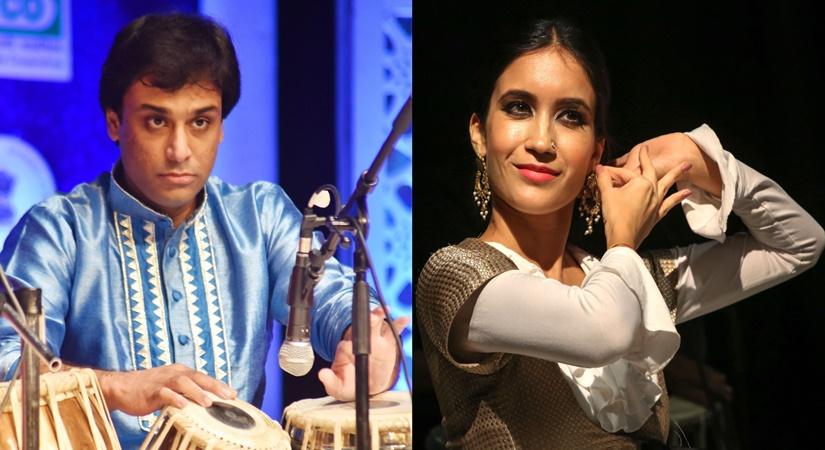 (L-R) Zakir Akhtar Hussain (Tabla) and Shivani Verma (Kathak)