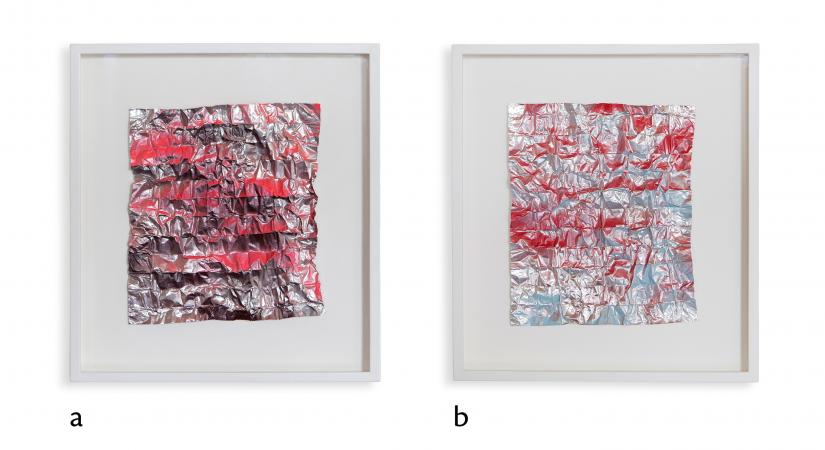 Folded Grid set of two by Rana Begum, sold for Rs 4.78 lakhs (Source: Saffronart)