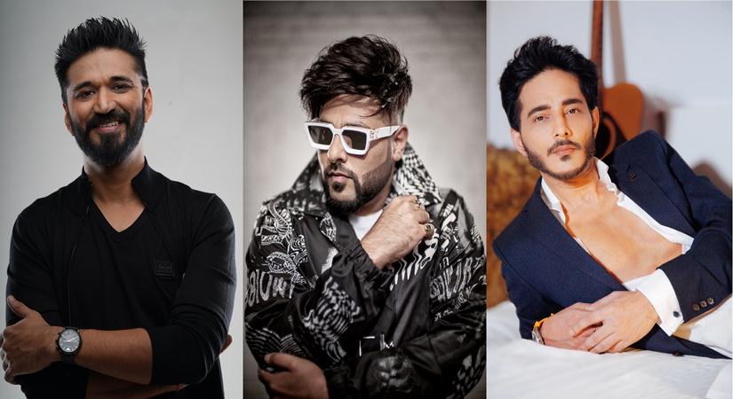 (L-R) Amit Trived, Badshah, Tanishk Bagchi