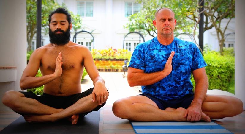 Grand Master Akshar and Australian cricket icon Matthew Hayden