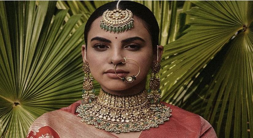 Joyeeta Dutta in a Raw Mango brocade sari/ Instragram: Raw Mango