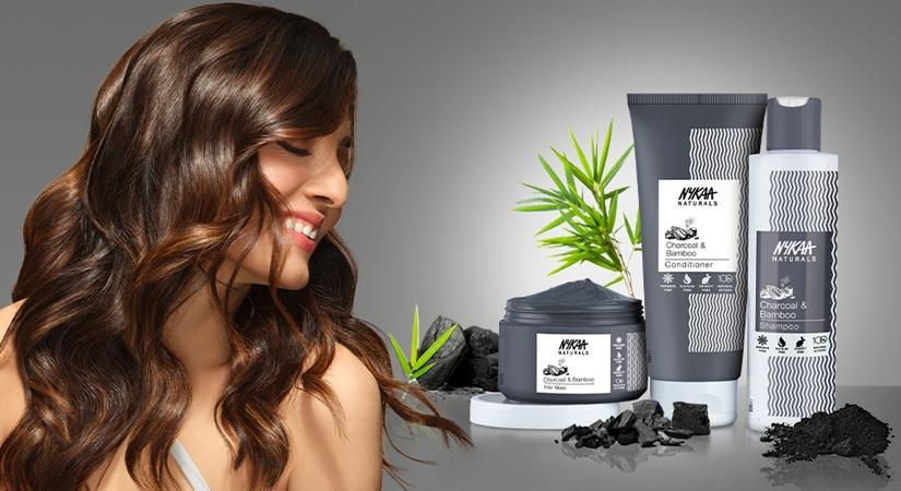 Nykaa Naturals' Charcoal and Bamboo Hair Care Range