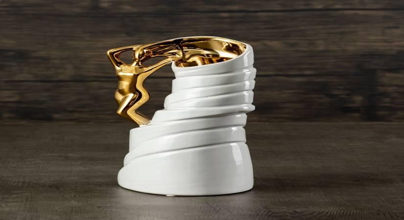 The Decor Kart _ Unfurling White Vase