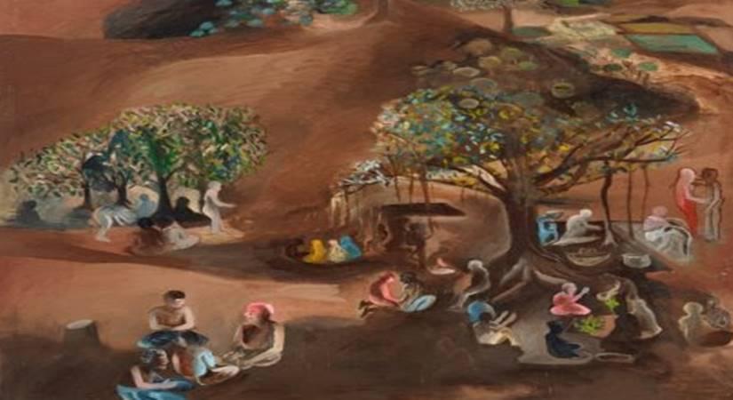 The Banyan Tree oil on canvas 69 x 69 in. Painted in 1994 Estimate: $1,800,000-2,500,000 