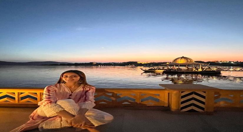 Ananya Pandey flaunts a tye & dye asymmetrical kurta set